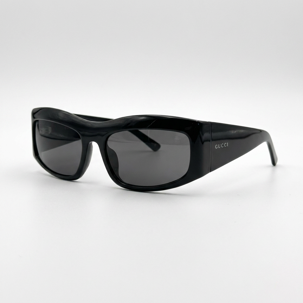 Gucci Wrap-Around Rectangular Sunglasses