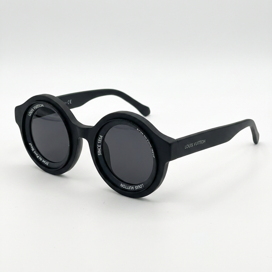 Louis Vuitton Black Round-Frame Sunglasses