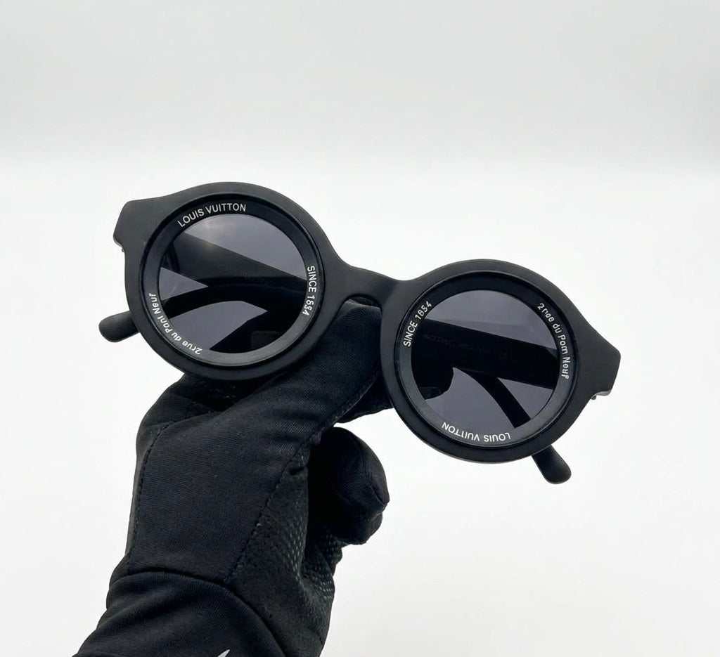 Louis Vuitton Black Round-Frame Sunglasses