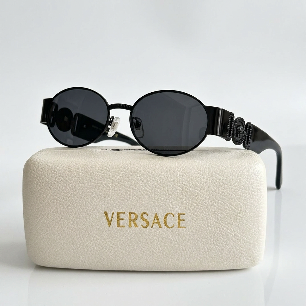 Versace Medusa Vintage Oval Sunglasses