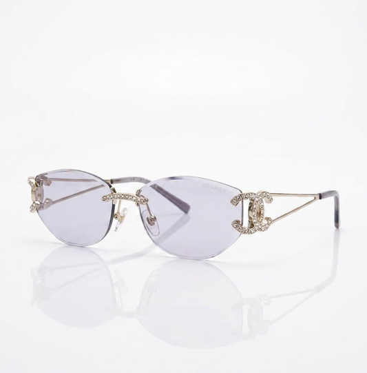 Chanel Strass CC Rimless Sunglasses