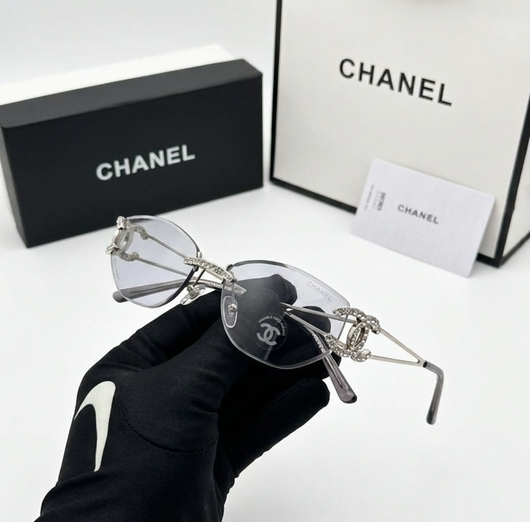 Chanel Strass CC Rimless Sunglasses
