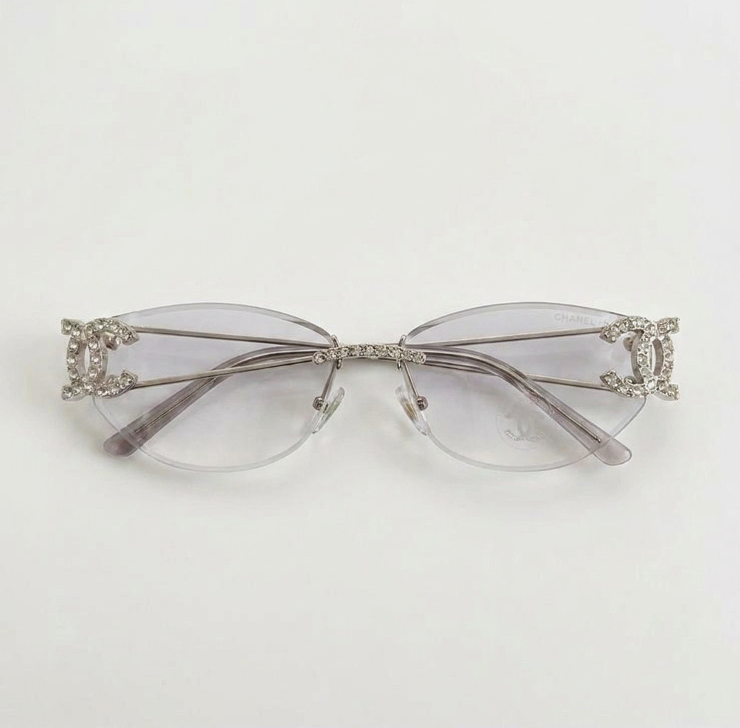 Chanel Strass CC Rimless Sunglasses